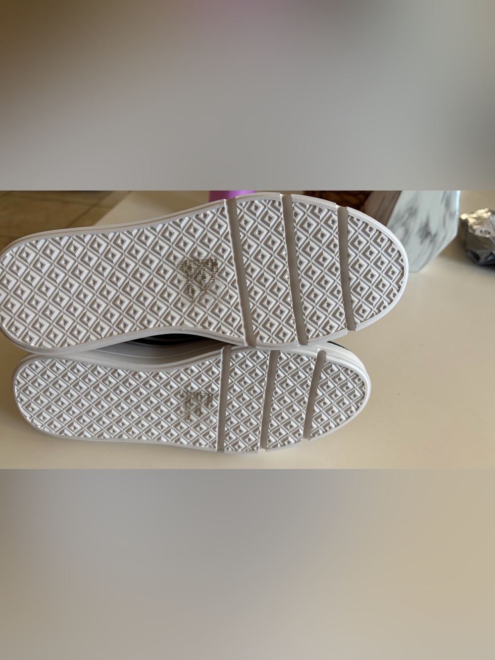 Women’s White Ankle Booties with Patterned Rubber Outsole